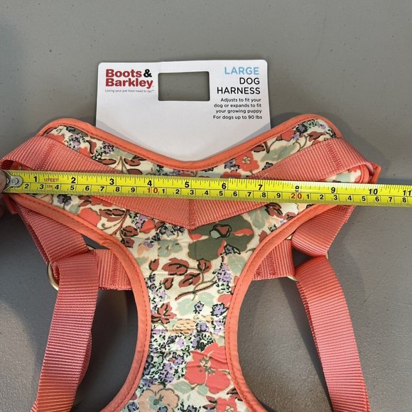 Boots & Barkley Peach Floral Dog Harness Size Large Up to 90 lbs New - Picture 10 of 11
